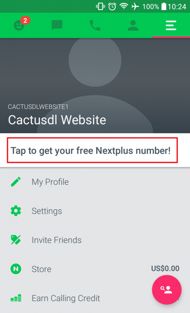 شماره اختصاصی شما در اپلیکیشن TextPlus