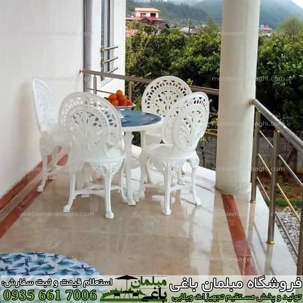 میز و صندلی و مبلمان پلیمری مدل طاووسی – پایین‌ترین قیمت مبلمان باغی در مازندران و رشت