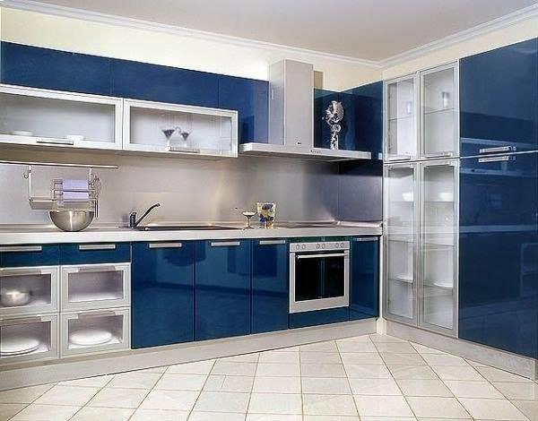 ترکیب رنگ در کابینت آشپزخانه های‌گلاس