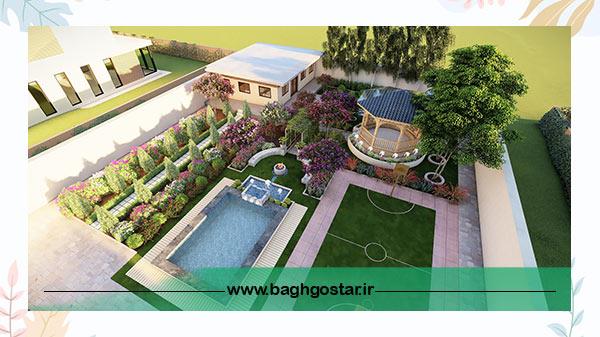 نمونه پروژه طراحی باغ ویلا در اصفهان