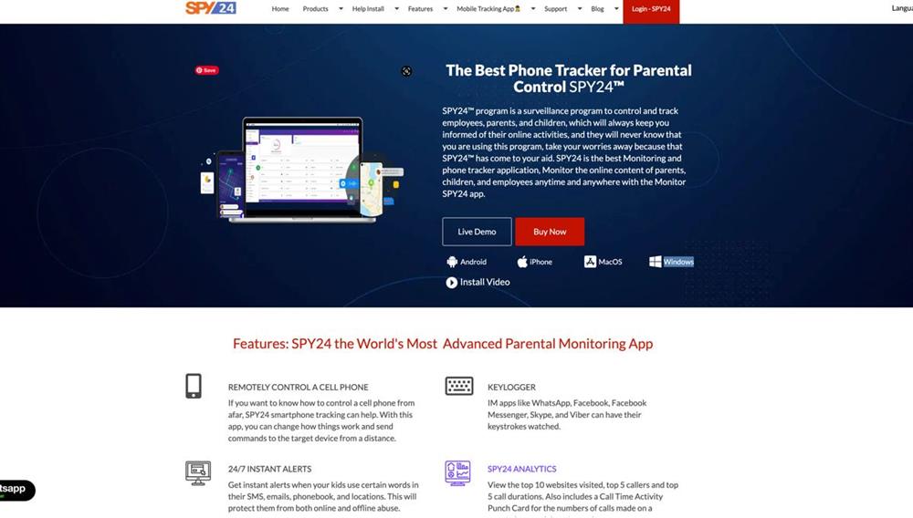 بررسی برنامه SPY24 2023: برنامه کنترل والدین پشتبانی فارسی